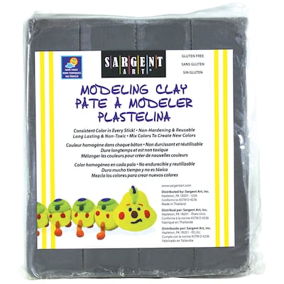 Sargent Art 1 lbs. Plastic Solid Color Modeling Clay, Gray (SAR224084)