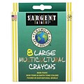 Sargent Art Large Size Multicultural Crayons, 8/Box (SAR350581)