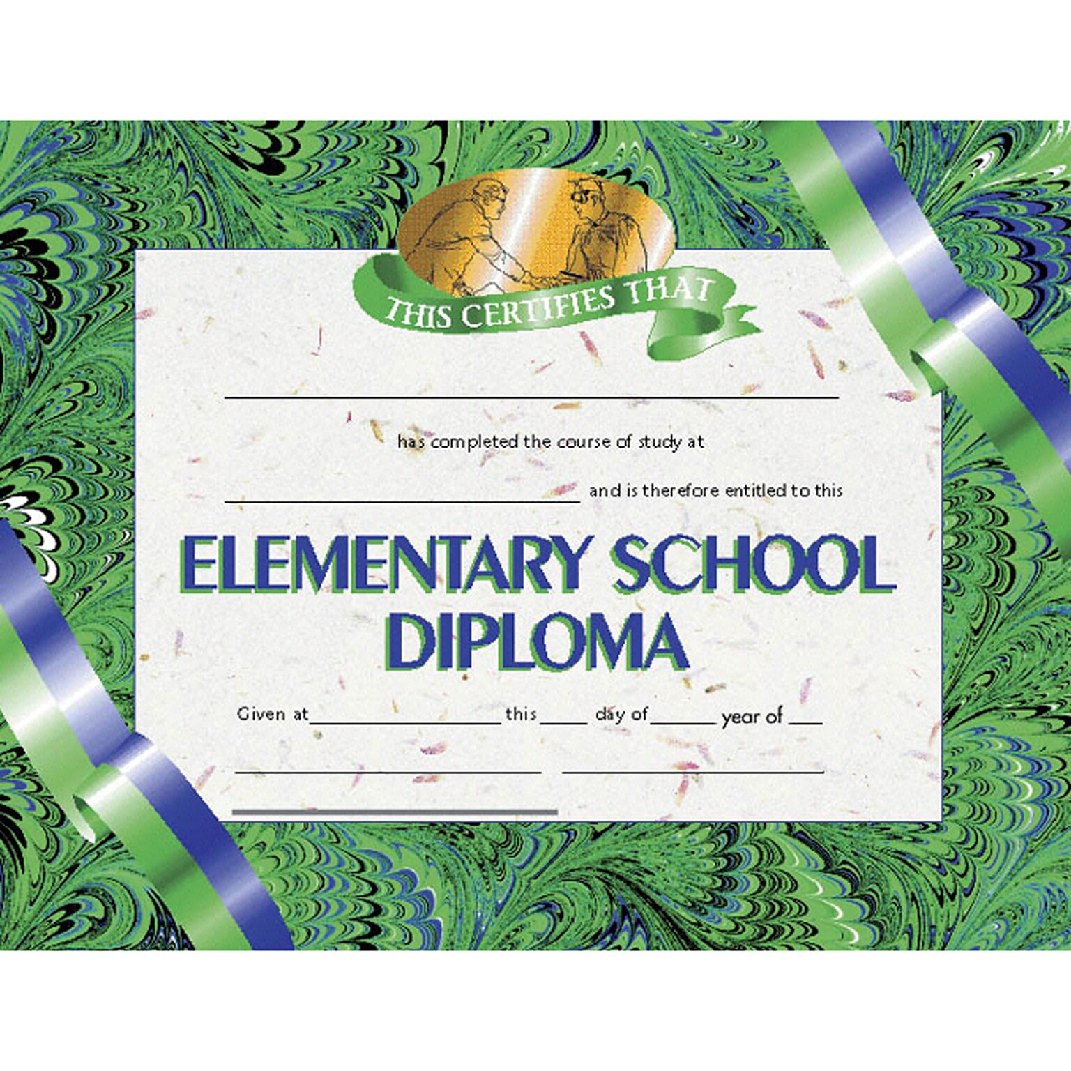 Hayes Elementary School Diploma Certificates, 8.5L x 11W, 30 Certificates/Pack, 4 Packs/Bundle (H-VA522)