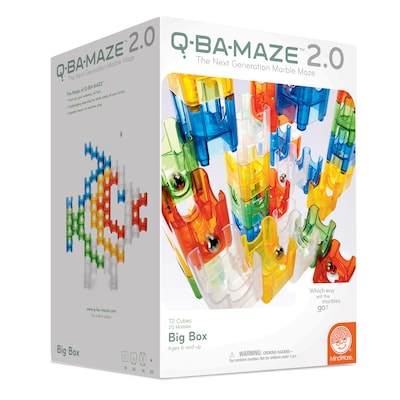 MindWare® Q-BA-MAZE™ 2.0 - The Next Generation Marble Maze - 92 Piece Set (MWA48168W)