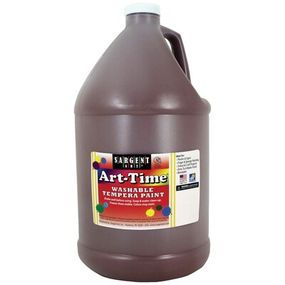 Sargent Art Art-Time Washable Tempera Paints, 128 oz., Brown, 2/Bundle (SAR173688-2)