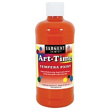 Sargent Art Art-Time Non-Toxic Tempera Paint, 16 oz., Orange (SAR226414)