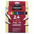 Sargent Art® Classic Markers, Fine Tip, Assorted Colors, 24/Pack, (SAR221524)