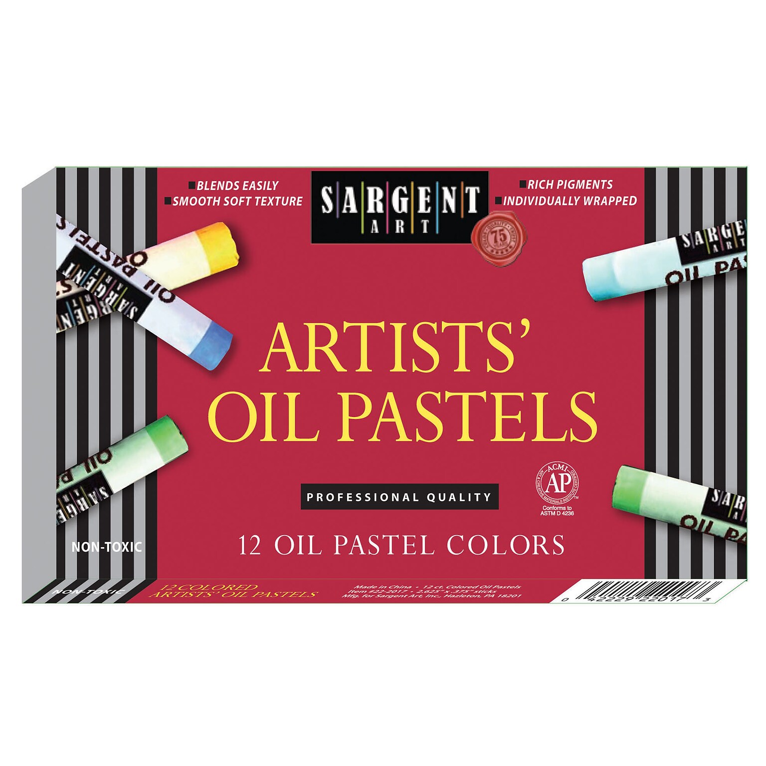 Sargent Art® Artists Oil Pastels, 12/Box