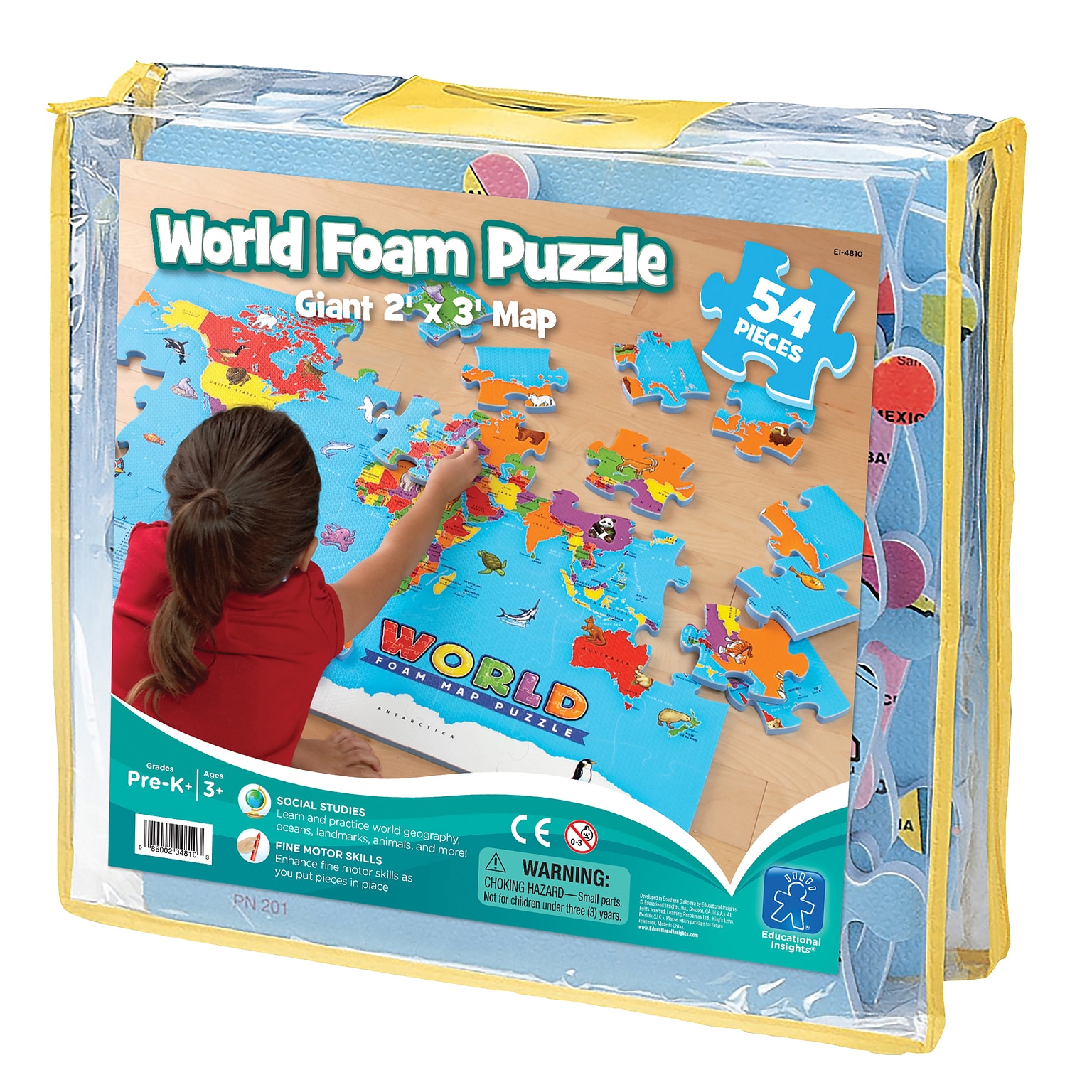 Educational Insights Foam Map Puzzles, World