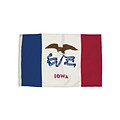 Flagzone Iowa Flag with Heading and Grommets, 3 x 5, Each