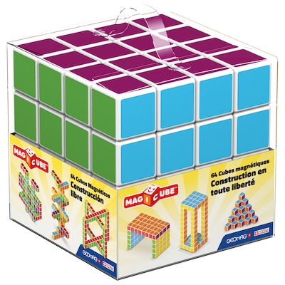 GeoMagWorld Magicube Multicolored Building Set, 64 pieces (GMW129)