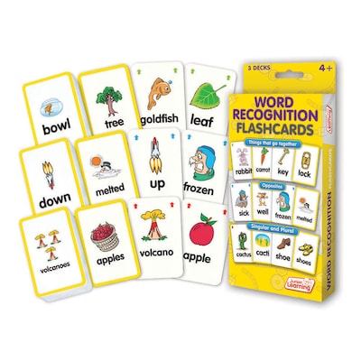 Word Recognition Flash Cards for ages 4+, 1 pack of 162 cards