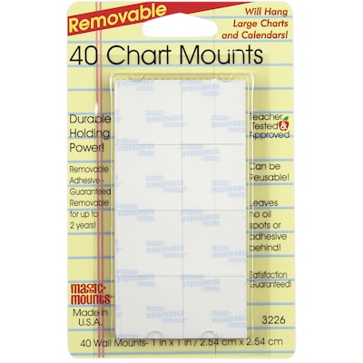 Miller Studio® 1 x 1 Magic Mounts Chart Mounts, 40/Pack