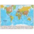 Hemispheres Blue Ocean Series World & USA Laminated Wall Maps, 2-Pack (RWPHMB02PK)