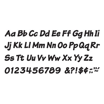 Ready Letters®, Black 4"Italic upper/lower case