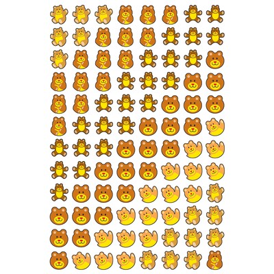 Trend Teddy Bears superShapes Stickers, 800 CT (T-46073)