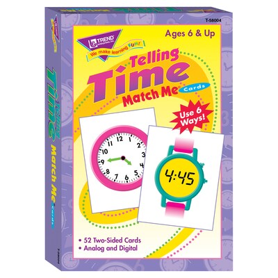 Trend® Match Me® Cards, Telling Time