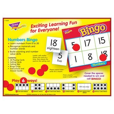 TREND enterprises, Inc. Numbers Bingo Game (T-6068)