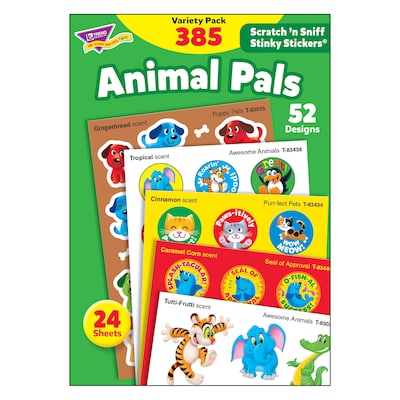 TREND® Animal Pals Stinky Stickers® Variety Pack, 385 Count (T-83915)