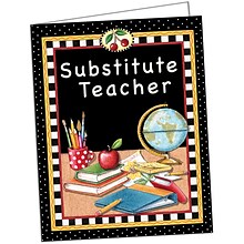 Mary Engelbreit Substitute Teacher Pocket Folder, 9 1/2 x 12, 10 EA/BD