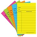 Top Notch Teacher Products Library Cards, Assorted Brite Colors, 500/Box (TOP369)