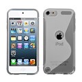 Insten® S-Shape Candy Skin Cover For iPod Touch 5th Gen, Smoke