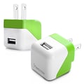 Insten Universal USB AC Wall Charger Adapter For Smartphone, Green