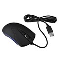 Insten® 1925676 Optical Laser Wired Mouse for PC Laptop Computer Black with Blue LED Trim