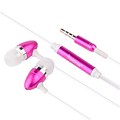 Insten® 3.5 mm Stereo Headset With On-Off and Microphone, Hot Pink