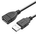 Insten 25 USB 2.0 Type A to A Extension Cable M/F - 25ft Black Usb Extension Cable Male To Female