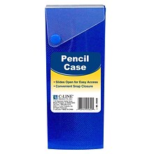 C-Line® Slider Pencil Case, Assorted Colors, 24 pack (CLI05600)