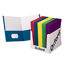 Oxford School Grade Twin Pocket Folders, 100/Box (ESS50763)