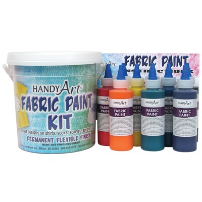 Handy Art Fabric Paint Kit, Regular Colors, Nine 4 oz bottles (RPC885060)