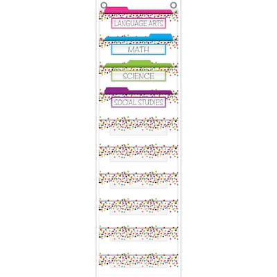 Teacher Created Resources® Confetti 10 Pocket File Storage Pocket Chart (TCR20843)