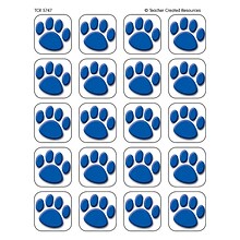 Teacher Created Resources Paw Prints Accents Stickers, Blue (TCR5747)