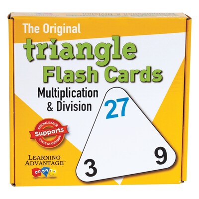 WCA The Original Triangle Flash Cards, Multiplication & Division, 20/PK, 3 PK/BD