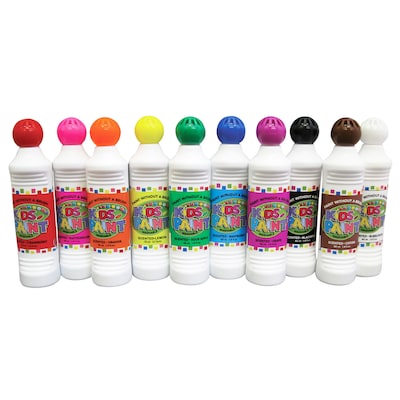 Crafty Dab Classic Kids Paint, Washable Scented Paint Markers, 1.45 oz, Pack of 10 (CV-75640)