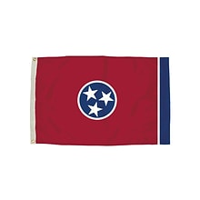 Flagzone Tennessee Flag with Heading and Grommets, 3 x 5, Each