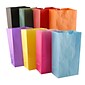Hygloss Craft Bags, Gusseted Flat Bottom, 6" x 3.5" x 11", Assorted Colors, Pack of 28 (HYG66288)