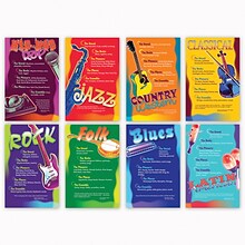 North Star Teacher Resource Music Genres Bulletin Board Set, 8 pieces (NST3059)