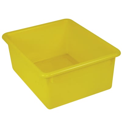Romanoff Stowaway Letter Box 13.5H x 10.75W Plastic Bin - No Lid, Yellow (ROM16103)