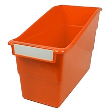 Romanoff Tattle 7.5H x 5.5W Plastic Shelf File, Orange, 6/Bundle (ROM77209)