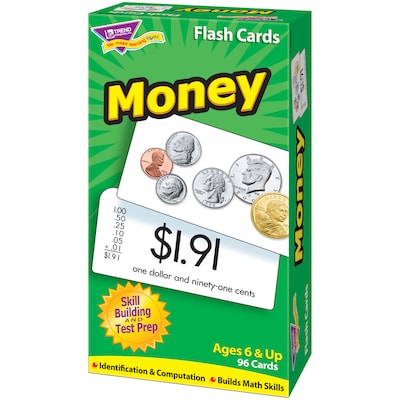 Money Skill Drill Flash Cards for Grades 1-6, 96 Pack (T-53016)