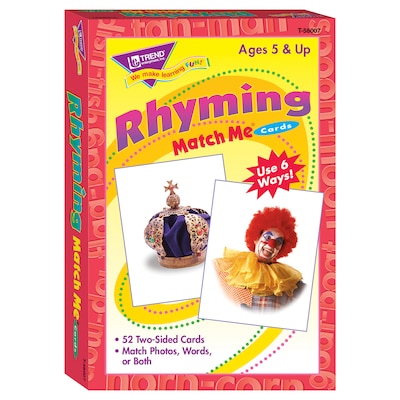 Trend® Match Me® Cards, Rhyming Words