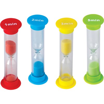 Teacher Created Resources Small Sand Timers Combo Pack, 4/Pack