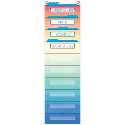 Teacher Created Resources® Watercolor 10 Pocket File Storage Pocket Chart (TCR20842)