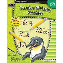 Teacher Created Resources Ready-Set-Learn Cursive Writing Practice Book, Grades 2nd - 3rd, 6 Pack/Bu