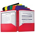 C-Line 3-Hole Punched Two Pocket Portfolio With Three-Hole Punch, Assorted, 36/Box (CLI33930)