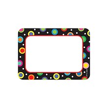 Creative Teaching Press™ Name Tag, Dots On Black, Infant - 12th Grade, 2.5 x 3.5, 36/Pack (CTP4505