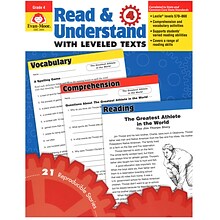 Evan-Moor® Read and Understand With Levelled Texts Grade 4 Resource Book, Language Arts/Reading
