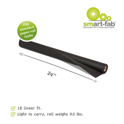 Smart-Fab® Fabric Roll, 24 x 18, Black
