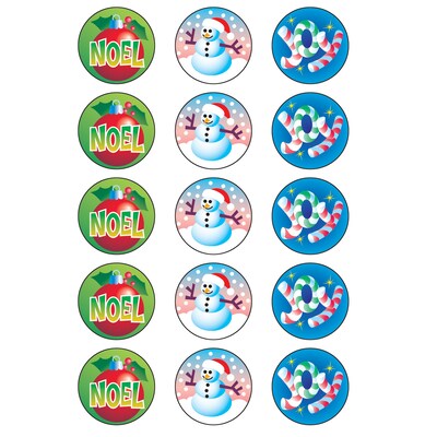 Trend Christmas - Peppermint Stinky Stickers Large Round, 60 ct. (T-932)