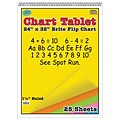 Top Notch Teacher Products Chart Tablet, 1.5 Ruled Brite Flip Chart, 24 x 32, Assorted Colors, 25 Sheets (TOP3820)