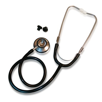 Dual Head Stethoscope, Adult, Latex Free, 31, Black (30-412-014)